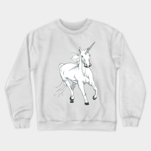 Unicorn with moustache Crewneck Sweatshirt